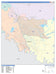 Colorcast Zip Code Style Wall Map of Brownsville, TX