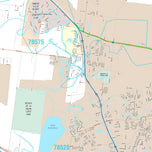 Premium Style Wall Map of Brownsville, TX