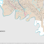 Premium Style Wall Map of Brownsville, TX