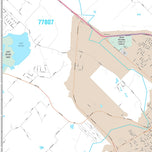 Premium Style Wall Map of Bryan, TX