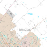 Premium Style Wall Map of Bryan, TX