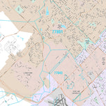 Premium Style Wall Map of Bryan, TX
