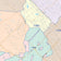 Colorcast Zip Code Style Wall Map of Bryan, TX