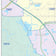 Colorcast Zip Code Style Wall Map of Carrollton, TX