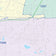 Colorcast Zip Code Style Wall Map of Carrollton, TX