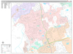Premium Style Wall Map of Cedar Park, TX