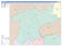Colorcast Zip Code Style Wall Map of Cedar Park, TX