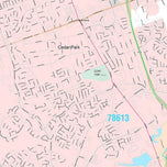 Premium Style Wall Map of Cedar Park, TX