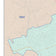 Colorcast Zip Code Style Wall Map of Cedar Park, TX