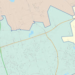 Colorcast Zip Code Style Wall Map of Cedar Park, TX