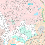 Premium Style Wall Map of Cedar Park, TX