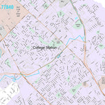 Premium Style Wall Map of College Station, TX