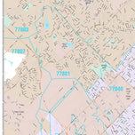 Premium Style Wall Map of College Station, TX