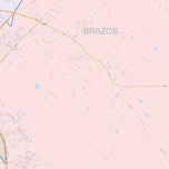 Colorcast Zip Code Style Wall Map of College Station, TX