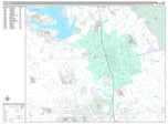 Premium Style Wall Map of Conroe, TX