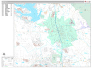 Premium Style Wall Map of Conroe, TX
