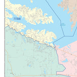 Colorcast Zip Code Style Wall Map of Conroe, TX