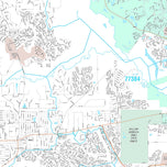 Premium Style Wall Map of Conroe, TX