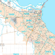 Premium Style Wall Map of Corpus Christi by Market Maps