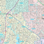 Premium Style Wall Map of Dallas, TX