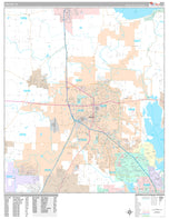 Premium Style Wall Map of Denton, TX