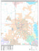 Premium Style Wall Map of Denton, TX