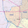 Colorcast Zip Code Style Wall Map of Denton, TX