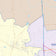 Colorcast Zip Code Style Wall Map of Denton, TX