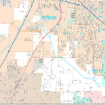 Premium Style Wall Map of Denton, TX