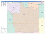 Colorcast Zip Code Style Wall Map of Desoto, TX