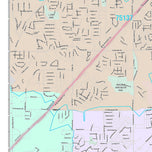 Premium Style Wall Map of DeSoto, TX
