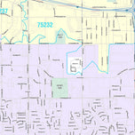 Premium Style Wall Map of DeSoto, TX