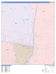 Colorcast Zip Code Style Wall Map of Edinburg, TX
