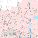 Premium Style Wall Map of Edinburg, TX