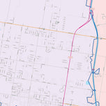 Colorcast Zip Code Style Wall Map of Edinburg, TX