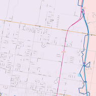 Colorcast Zip Code Style Wall Map of Edinburg, TX