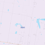 Colorcast Zip Code Style Wall Map of Edinburg, TX