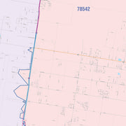 Edinburg Zip Code Map Colorcast Zip Code Style Wall Map of Edinburg, TX – Texas Map Store