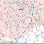 Premium Style Wall Map of Edinburg, TX