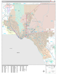 Premium Style Wall Map of El Paso by Market Maps