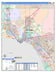 Colorcast Zip Code Style Wall Map of El Paso, TX
