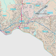 Premium Style Wall Map of El Paso by Market Maps