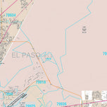 Premium Style Wall Map of El Paso by Market Maps