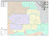 Premium Style Wall Map of Euless, TX