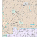 Premium Style Wall Map of Euless, TX