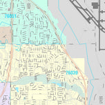 Premium Style Wall Map of Euless, TX