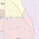 Colorcast Zip Code Style Wall Map of Euless, TX