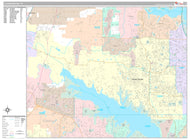 Premium Style Wall Map of Flower Mound, TX