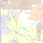 Premium Style Wall Map of Flower Mound, TX