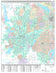 Premium Style Wall Map of Fort Worth, TX